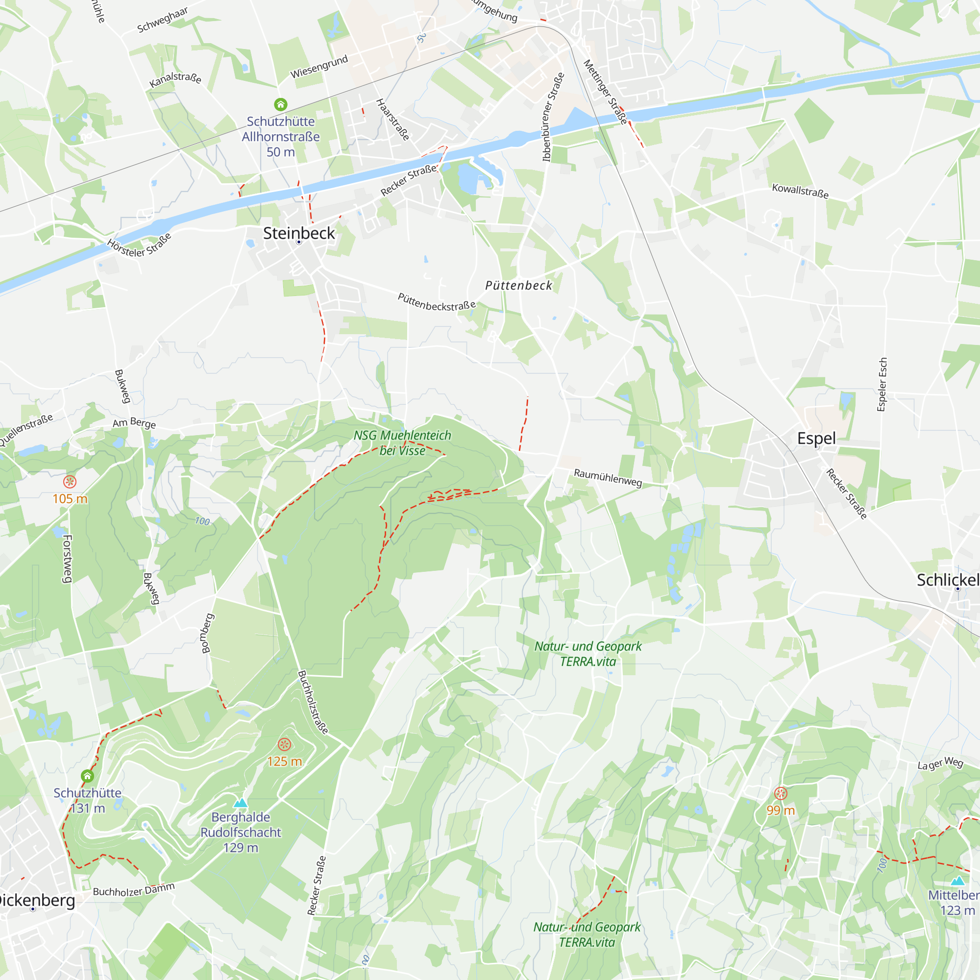 Waldhütte Buchholz map