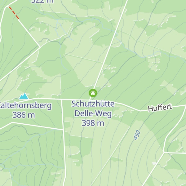 Map of Schutzhütte Delle-Weg