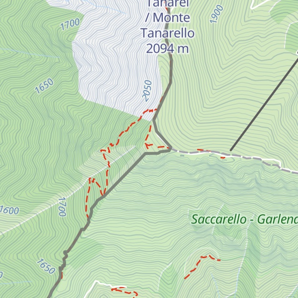 Map of Mont Saccarel