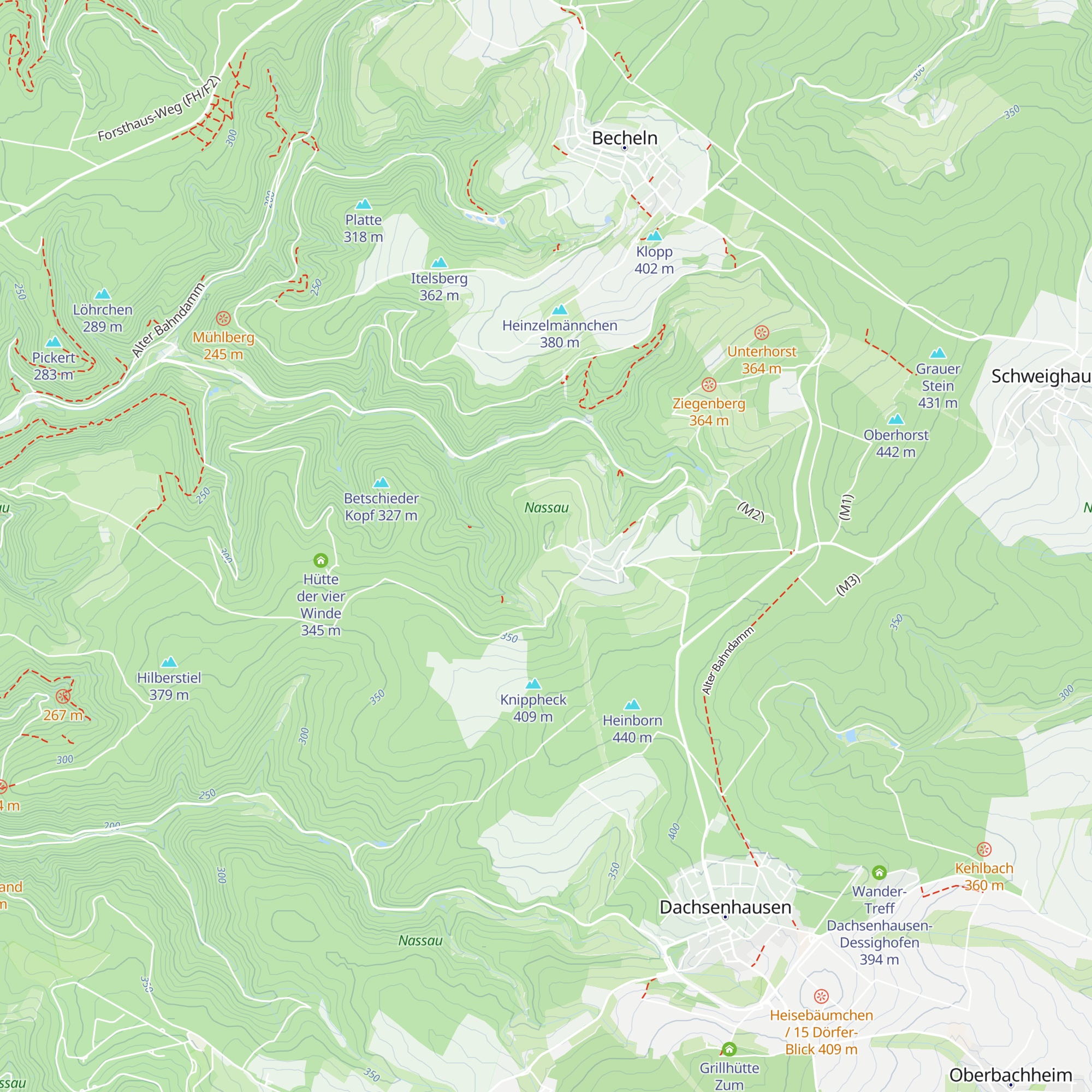 Grillhütte Hinterwald map