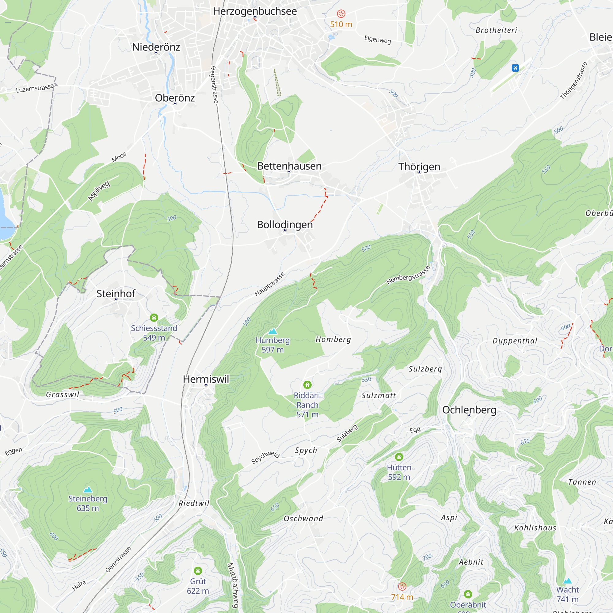Burgerhütte Bollodingen map