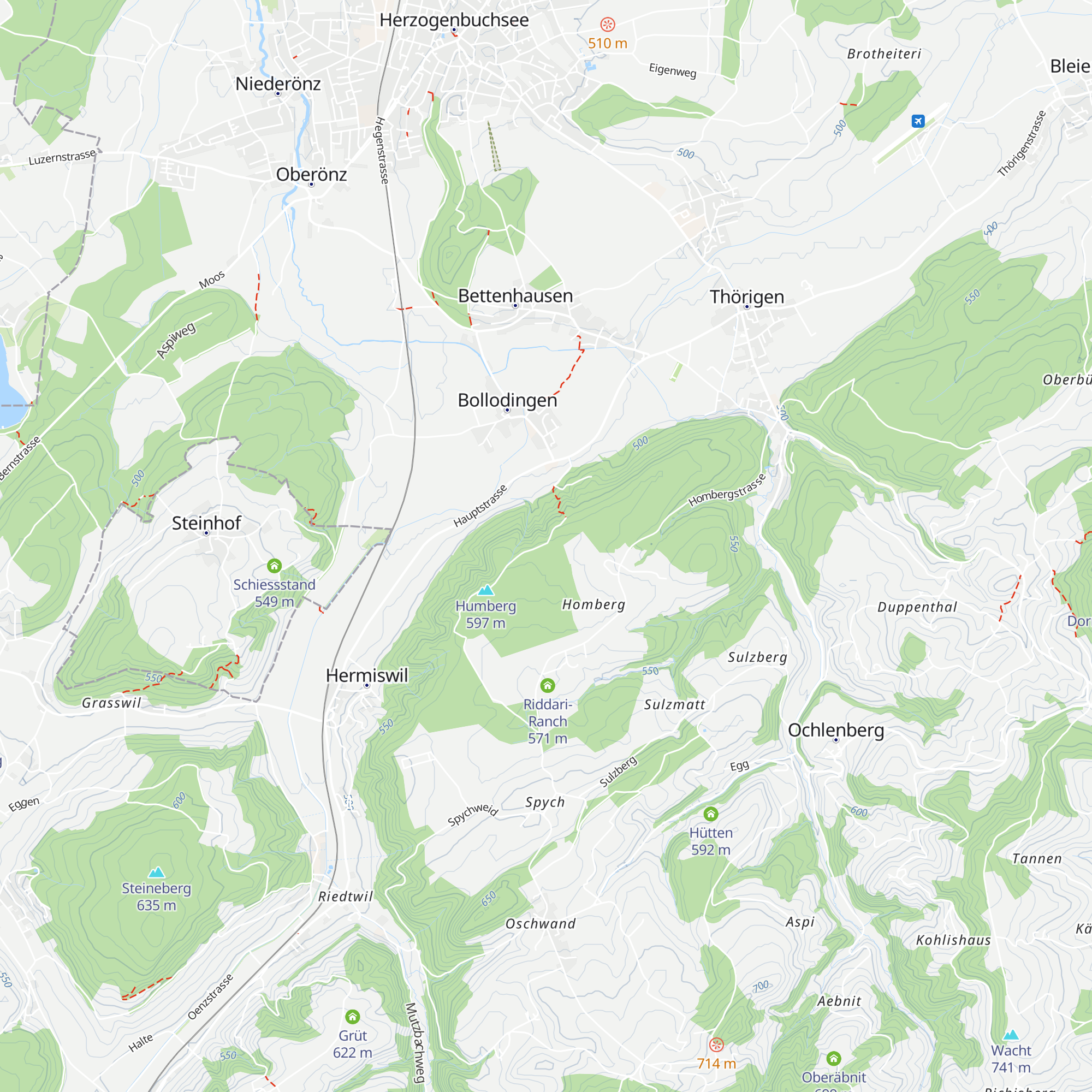 Burgerhütte Bollodingen map