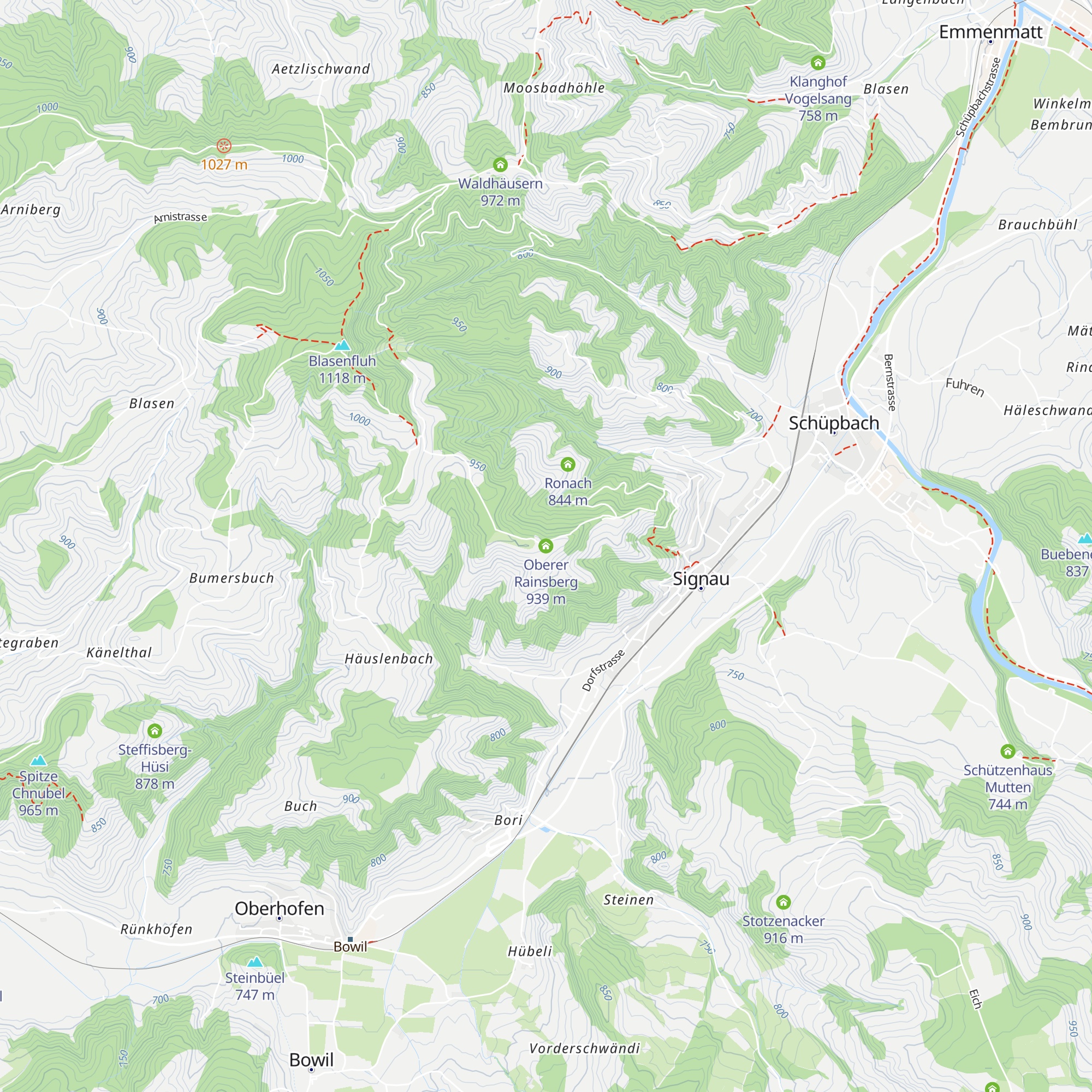 Oberer Rainsberg map