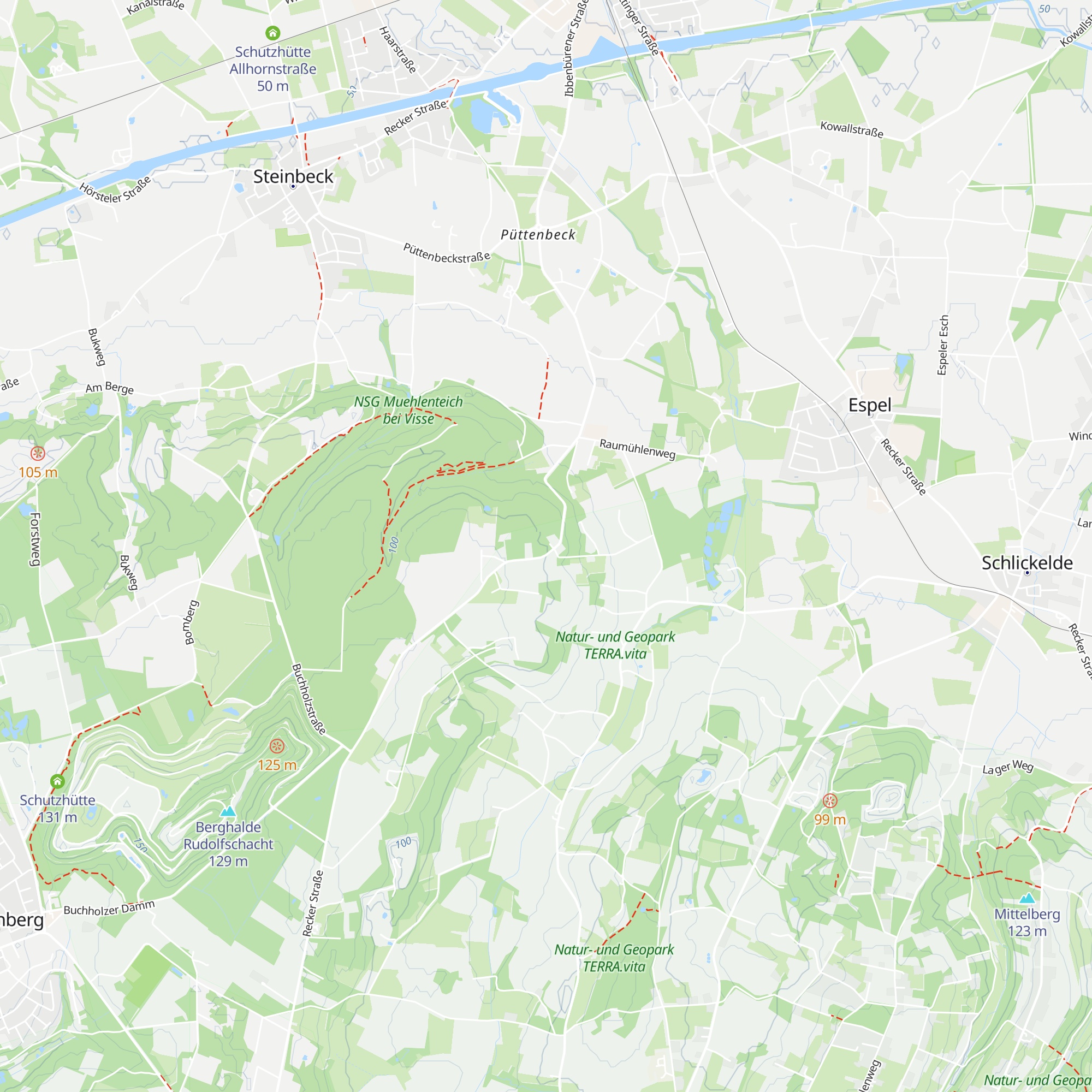 Wanderschutzhütte Niemandsland map