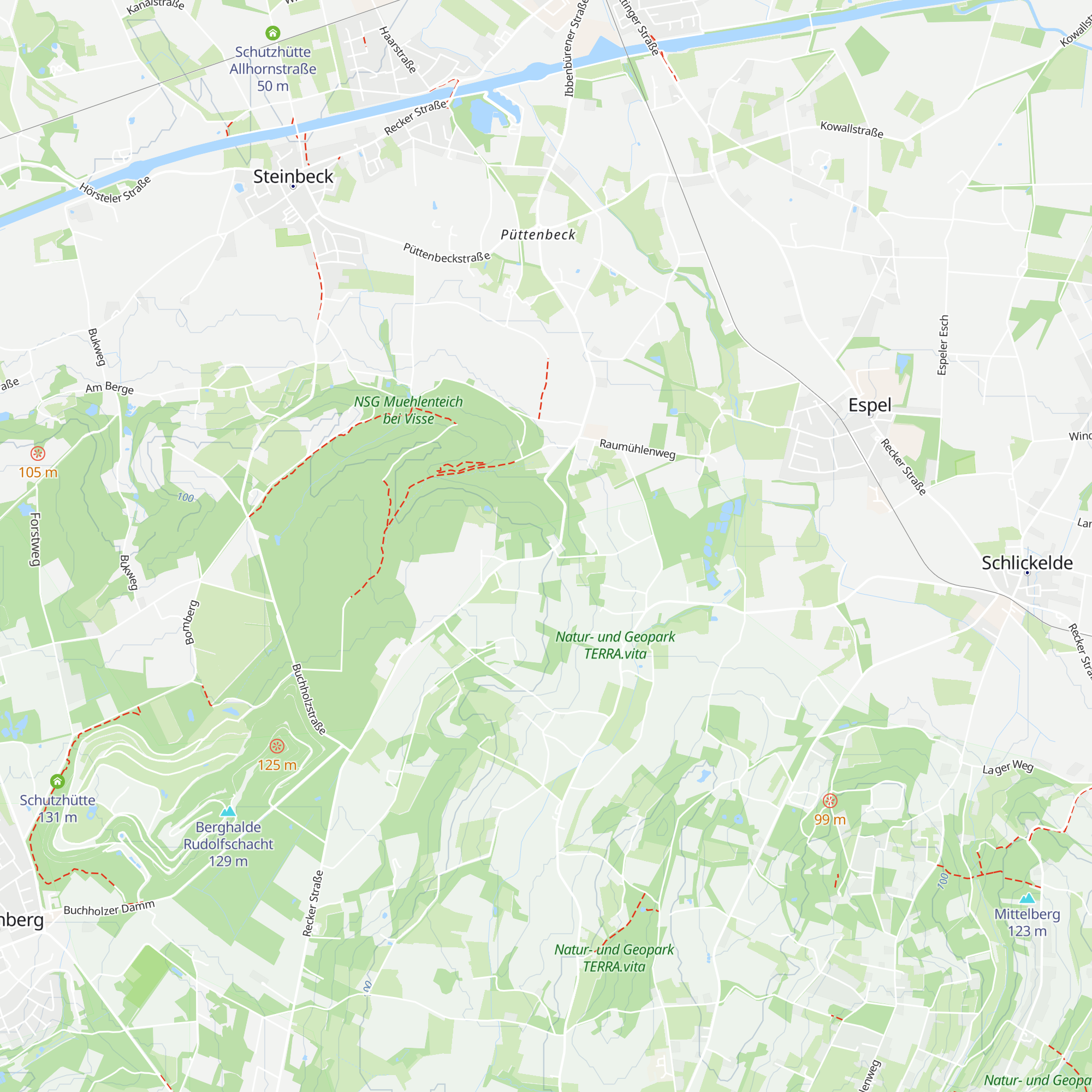 Wanderschutzhütte Niemandsland map