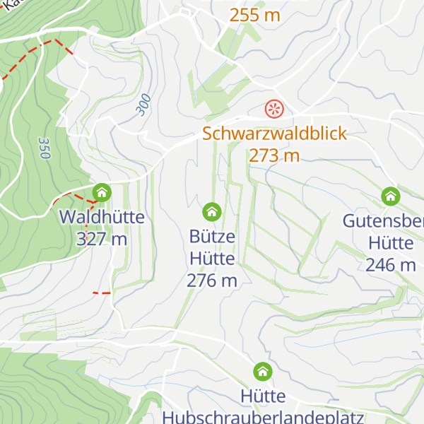 Map of Bütze Hütte