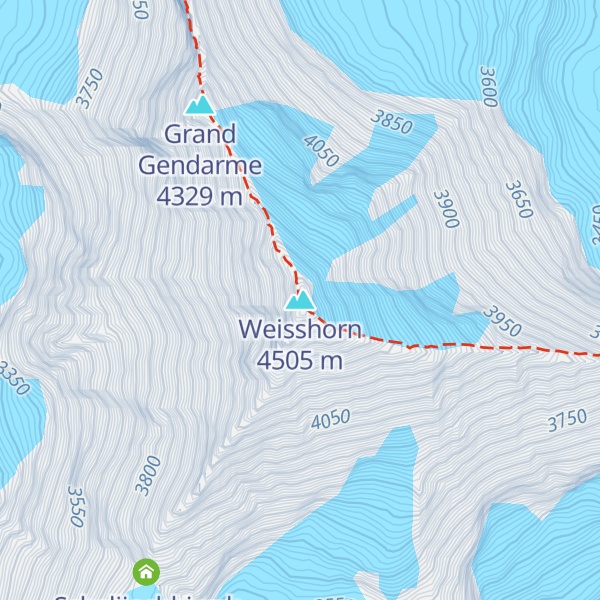 Map of Weisshorn