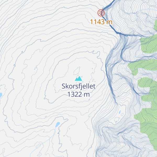 Map of Skorsfjellet