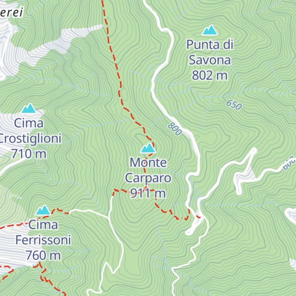 Map of Monte Carparo