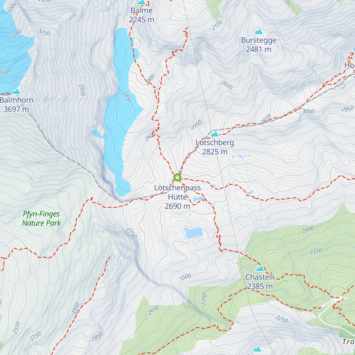 Lötschenpass Hütte map