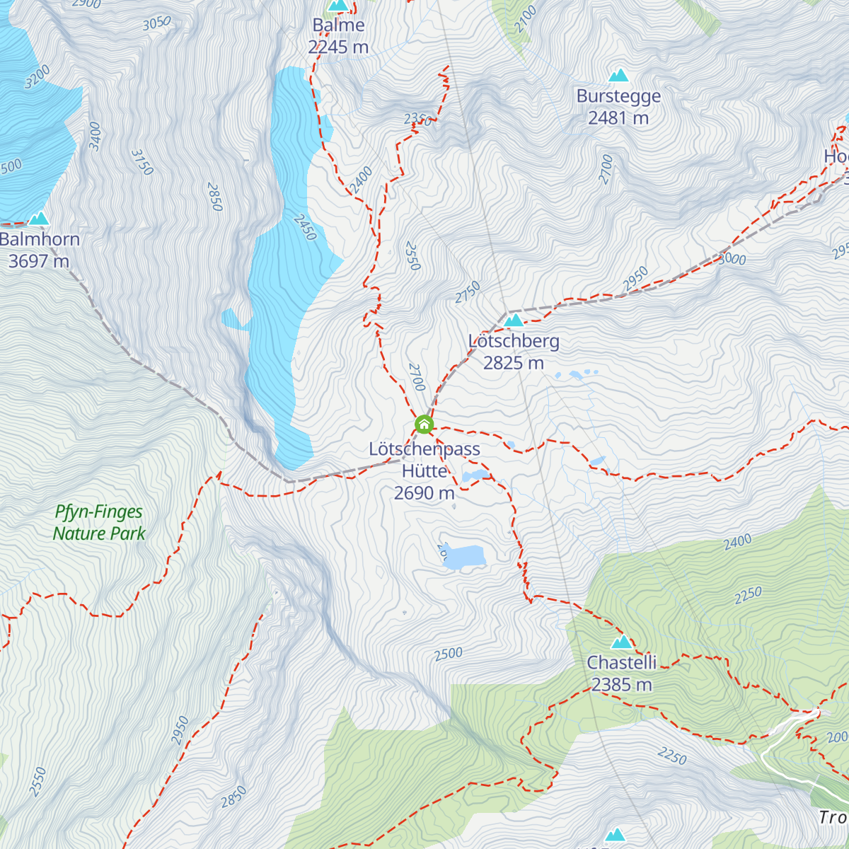 Lötschenpass Hütte map