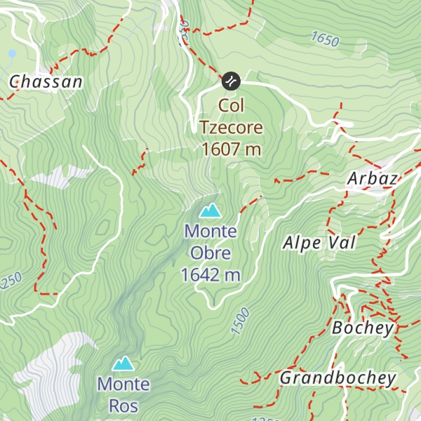Map of Monte Obre