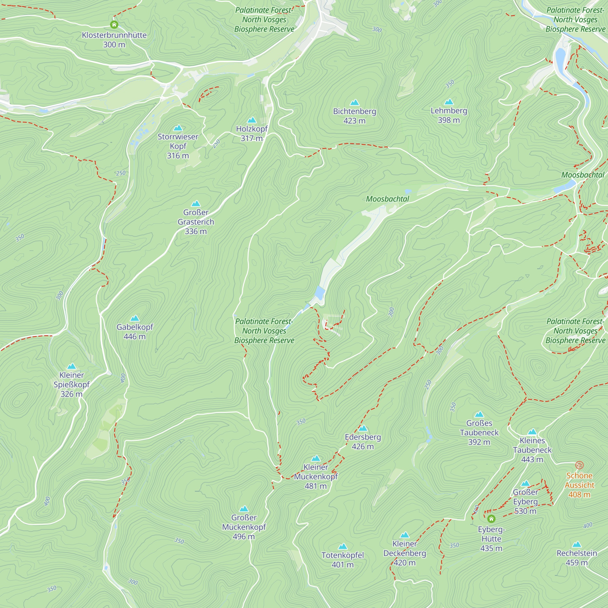 Moosbachhütte map