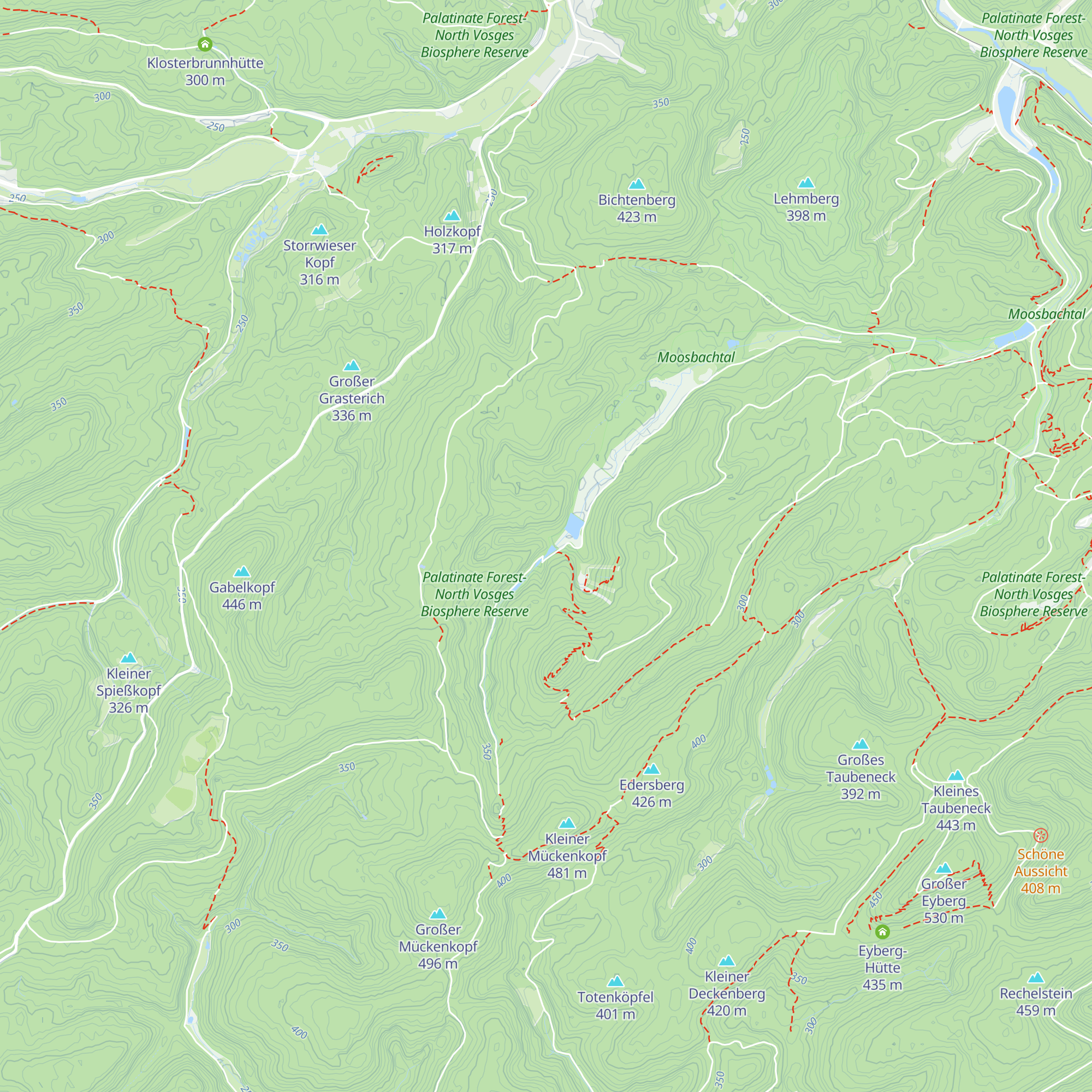 Moosbachhütte map
