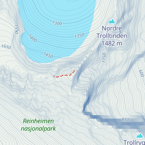 Map of Store Trolltinden