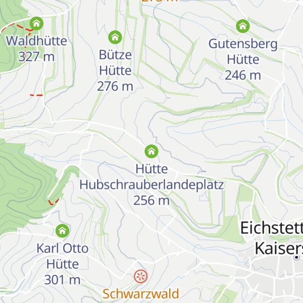 Map of Hütte Hubschrauberlandeplatz