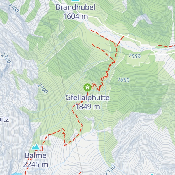 Map of Gfellalphütte
