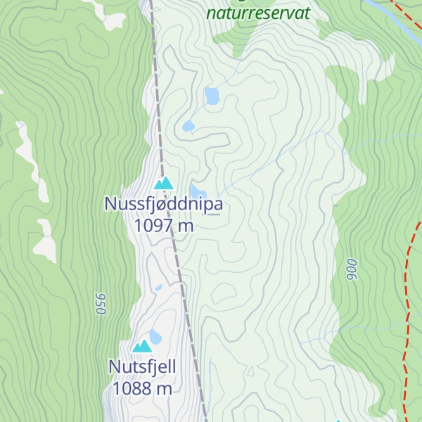 Map of Nusfjell