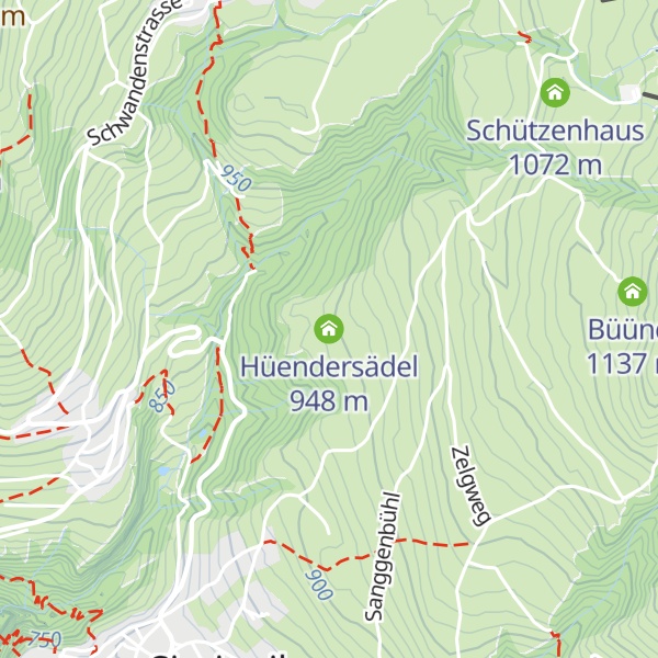 Map of Hüendersädel