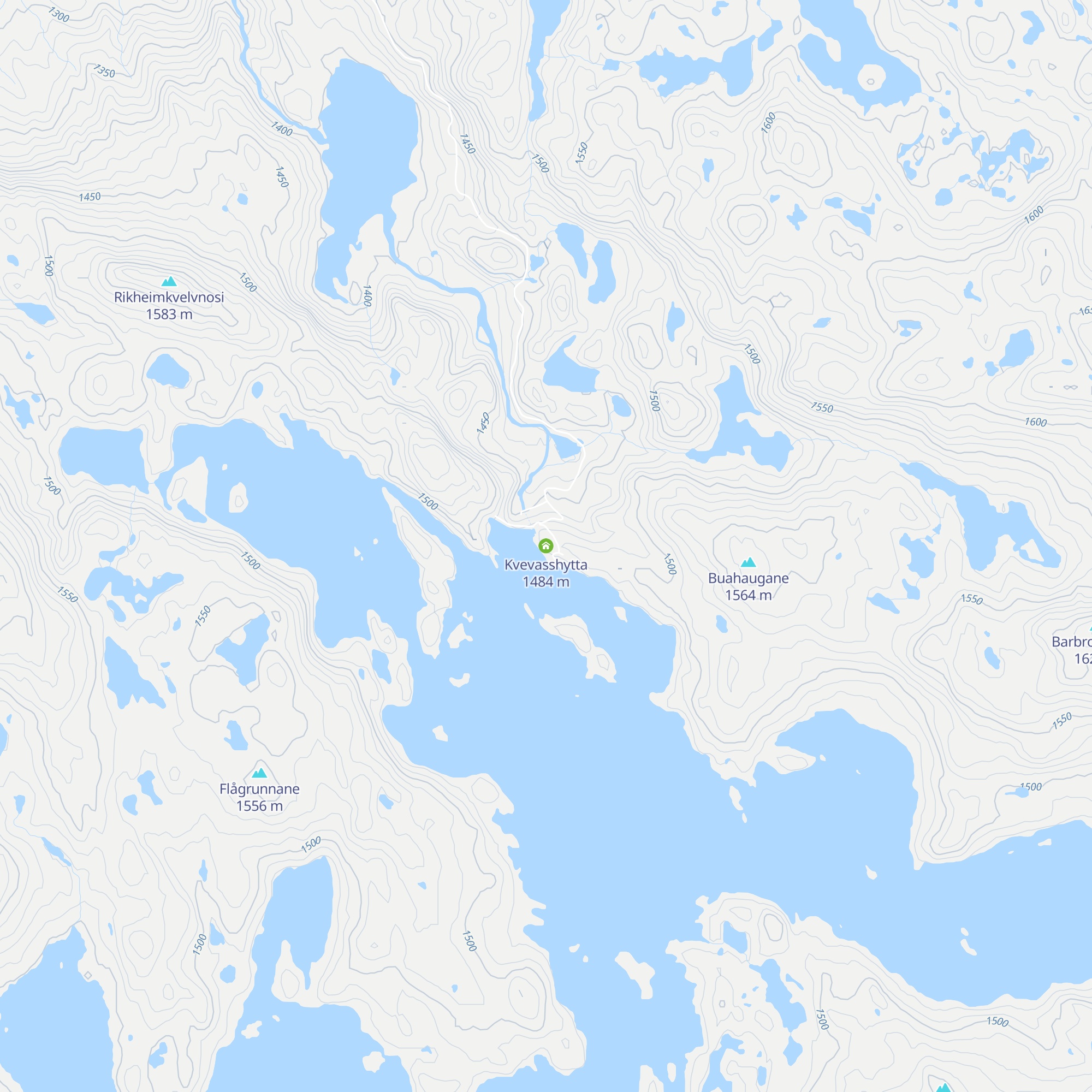 Kvevasshytta map