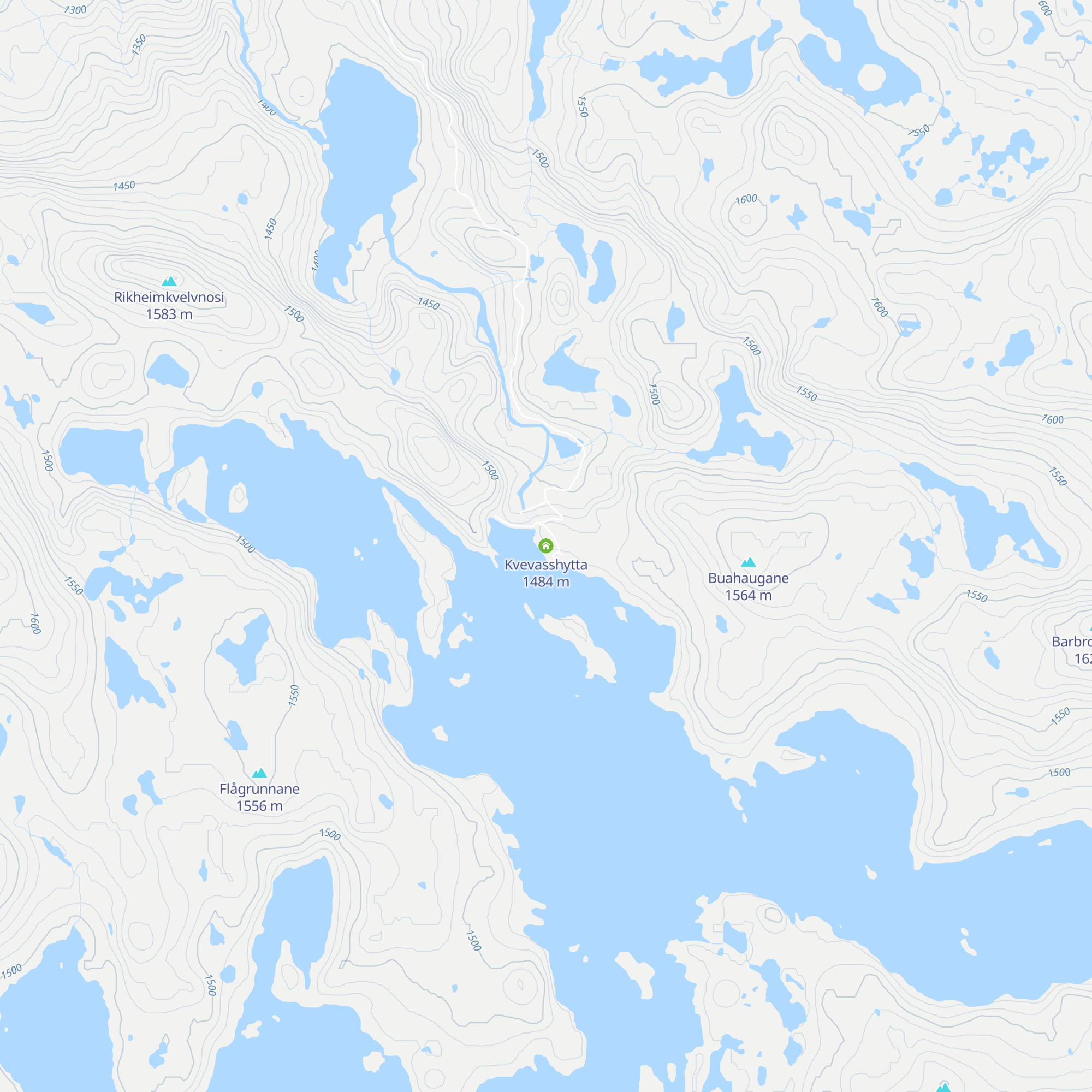 Kvevasshytta map