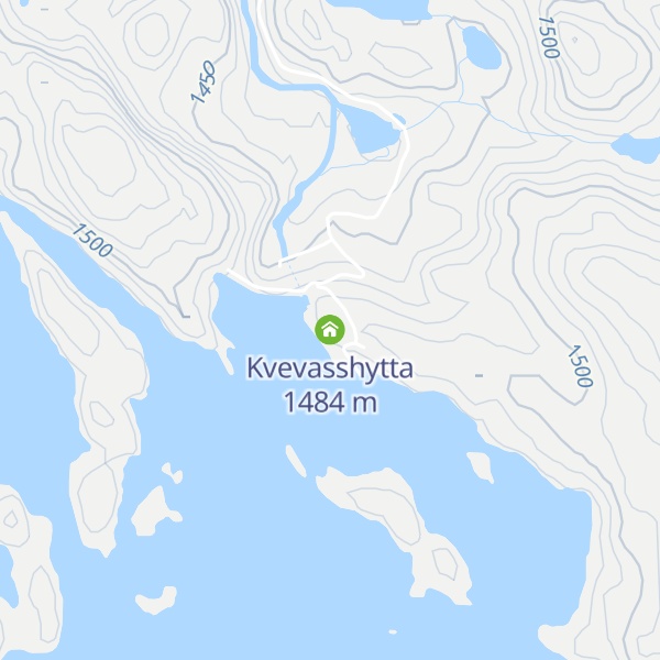 Map of Kvevasshytta