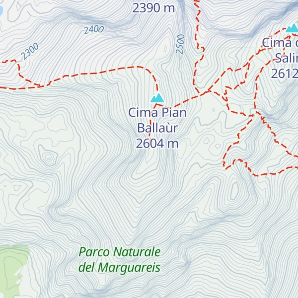 Map of Monte Ballaùr