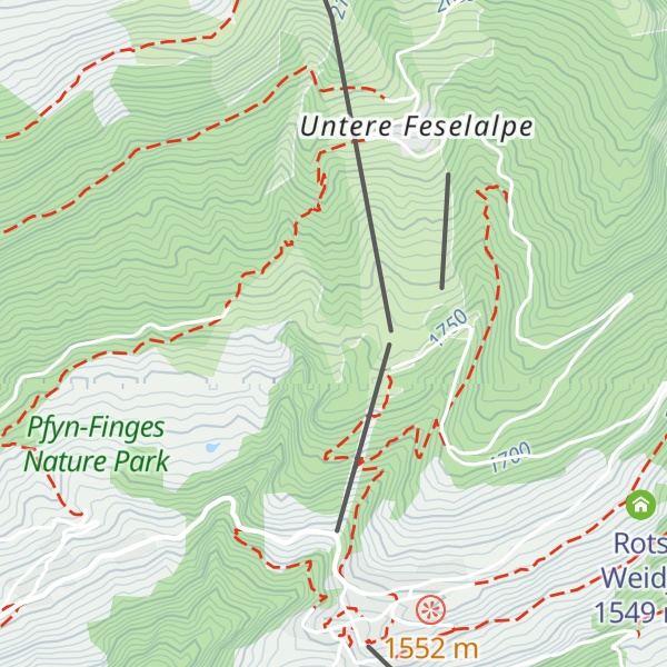 Map of z'Battischt Weidu