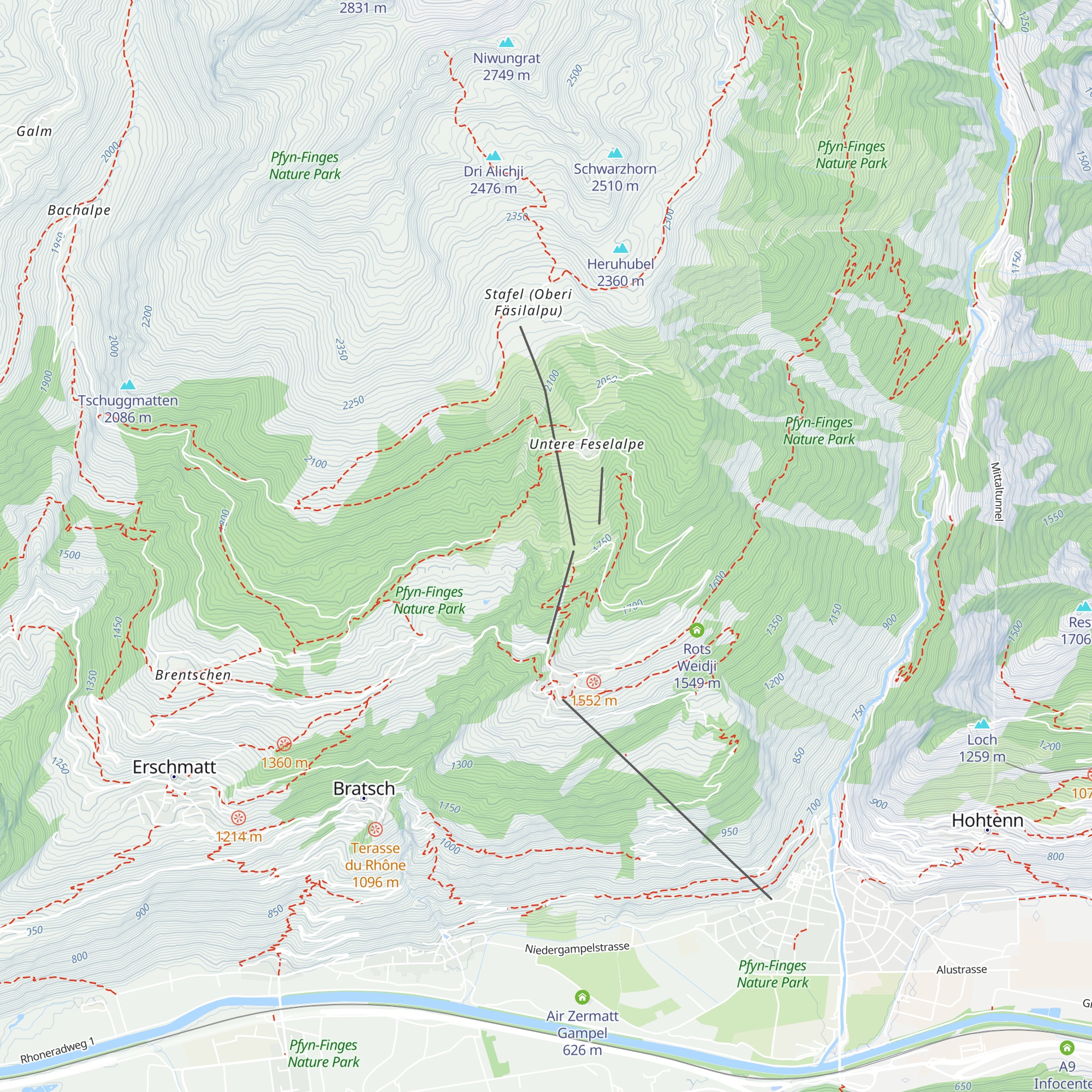 z'Battischt Weidu map