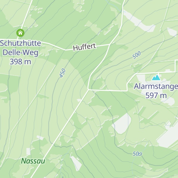 Map of Thiels Hütte