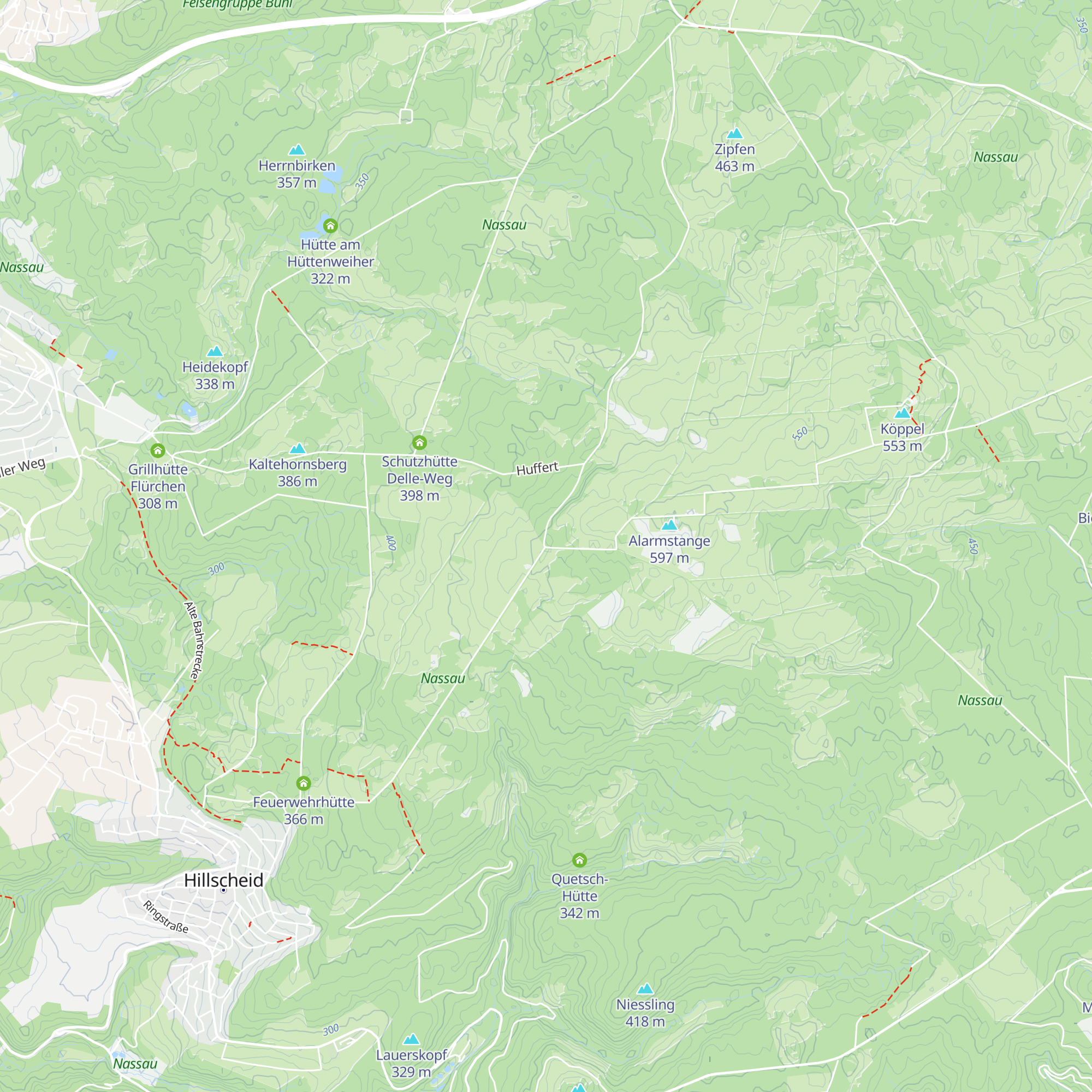 Thiels Hütte map