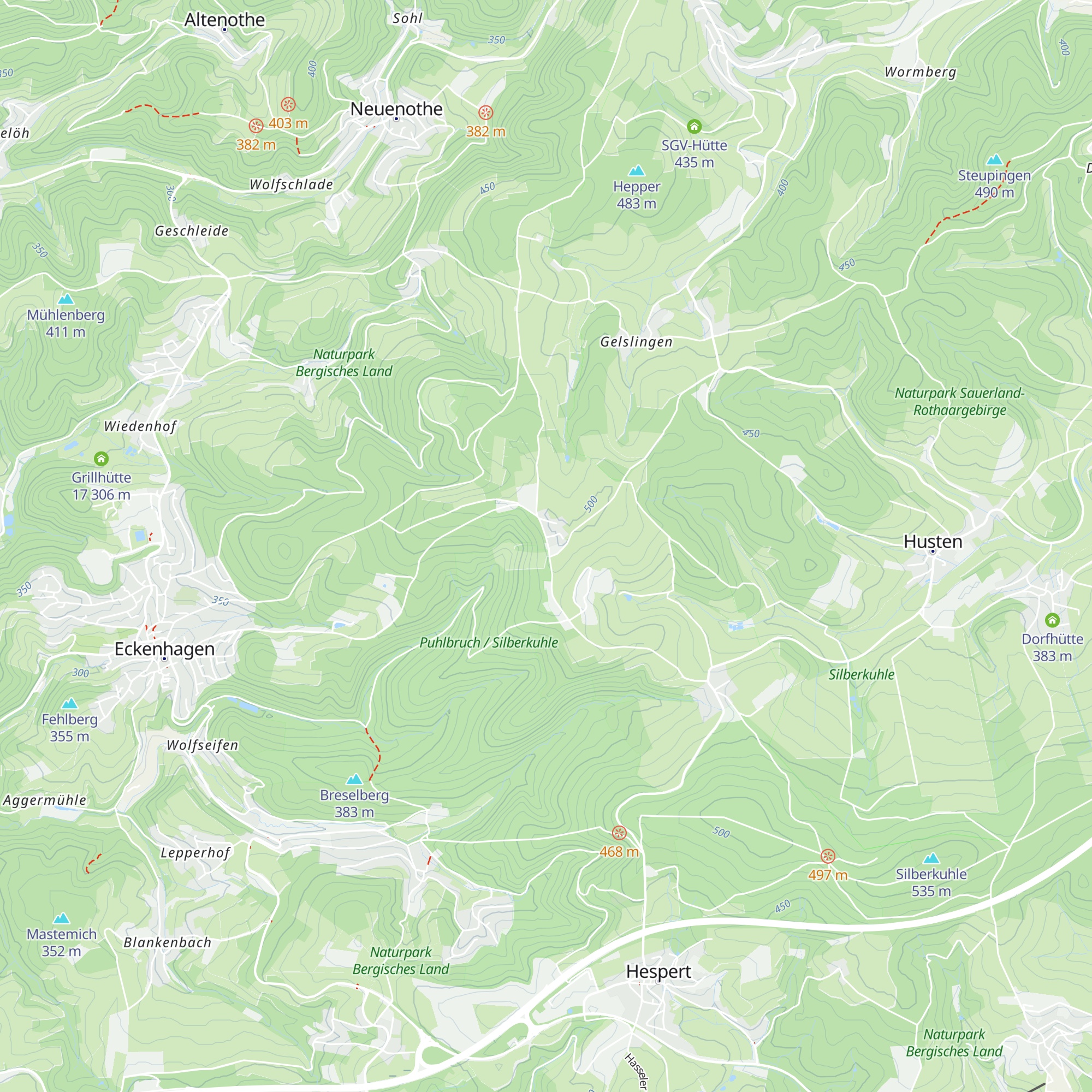 Panoramahütte am Blockhaus map