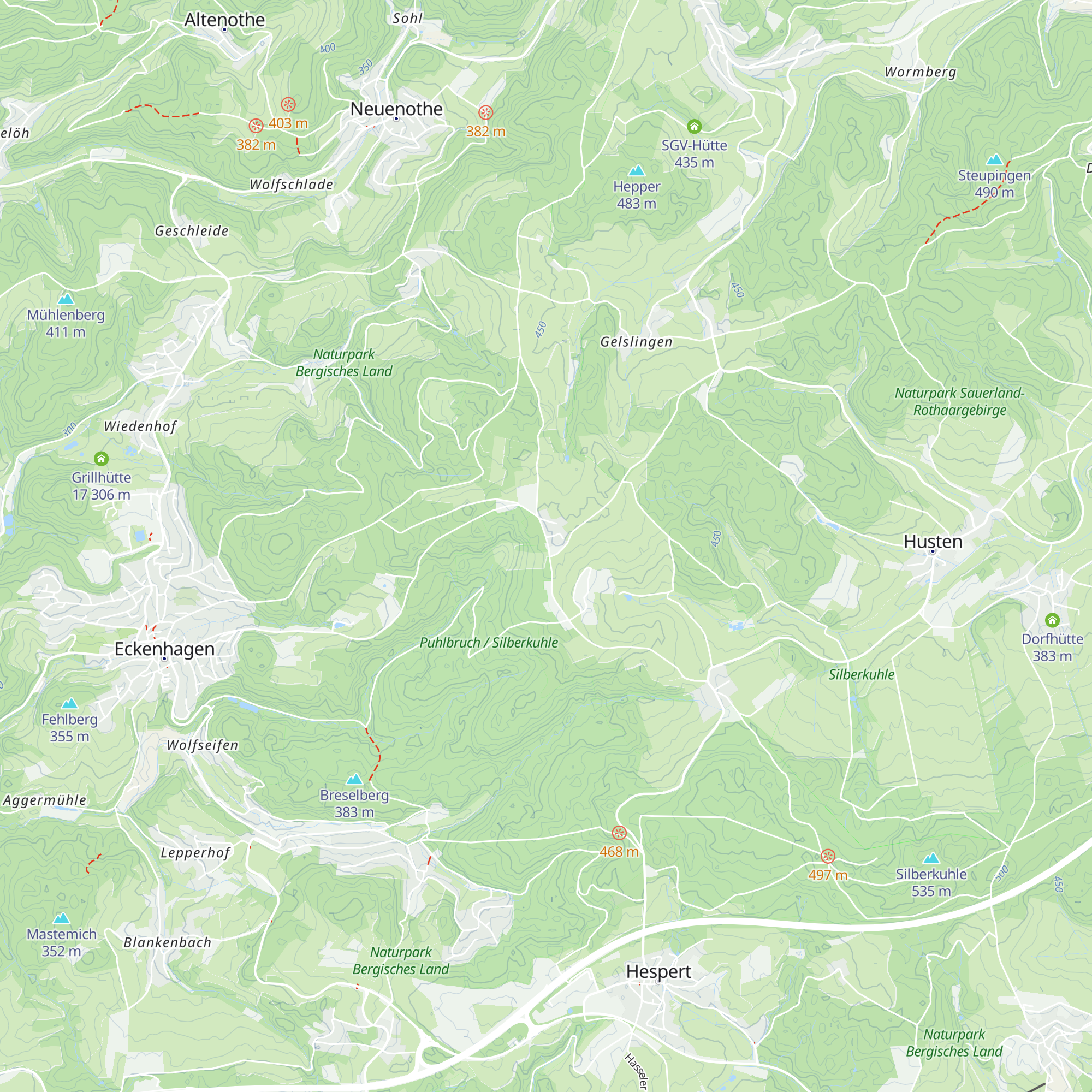 Panoramahütte am Blockhaus map