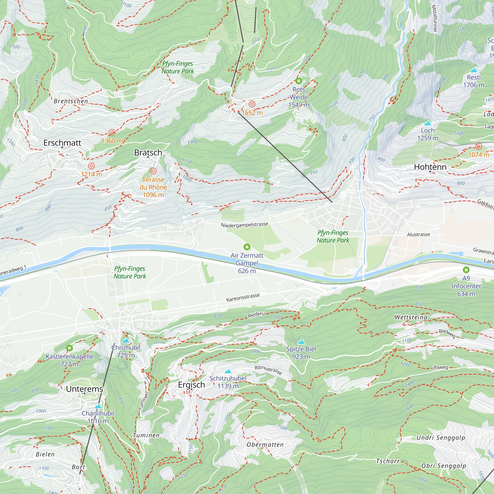Air Zermatt Gampel map