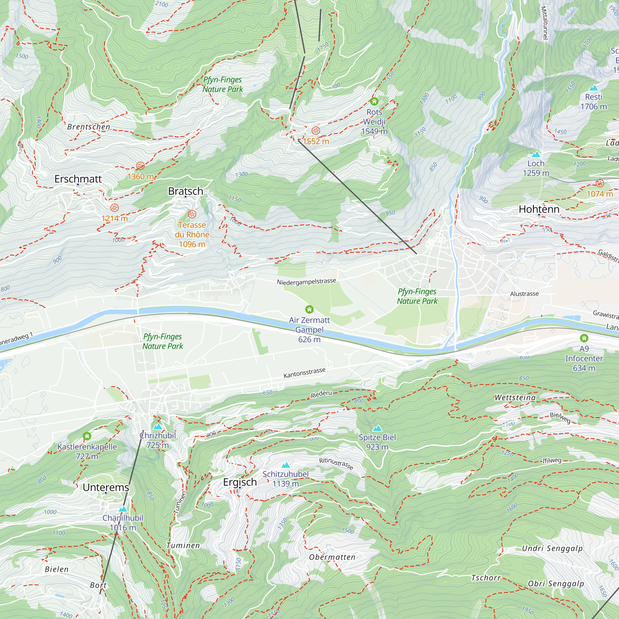 Air Zermatt Gampel map