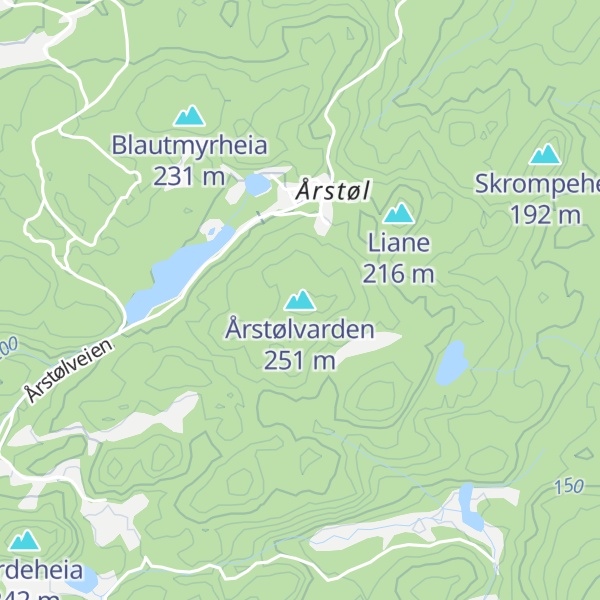 Map of Årstølvarden