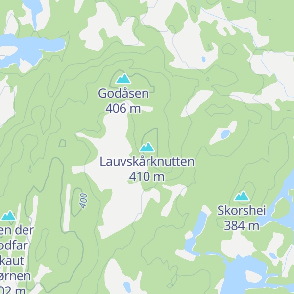 Map of Lauvskårknutten