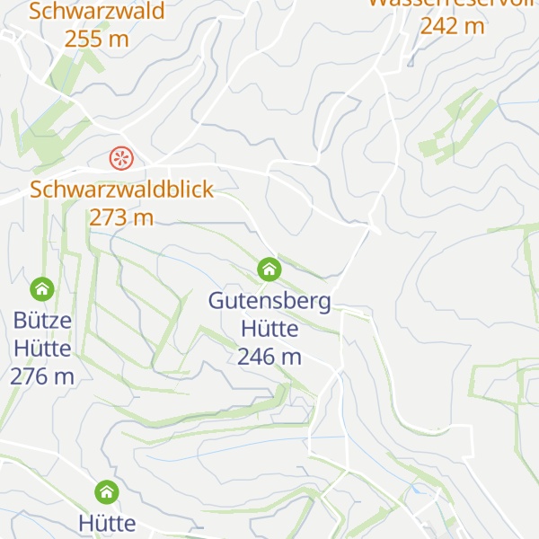 Map of Gutensberg Hütte