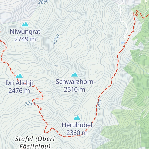 Map of Schwarzhorn