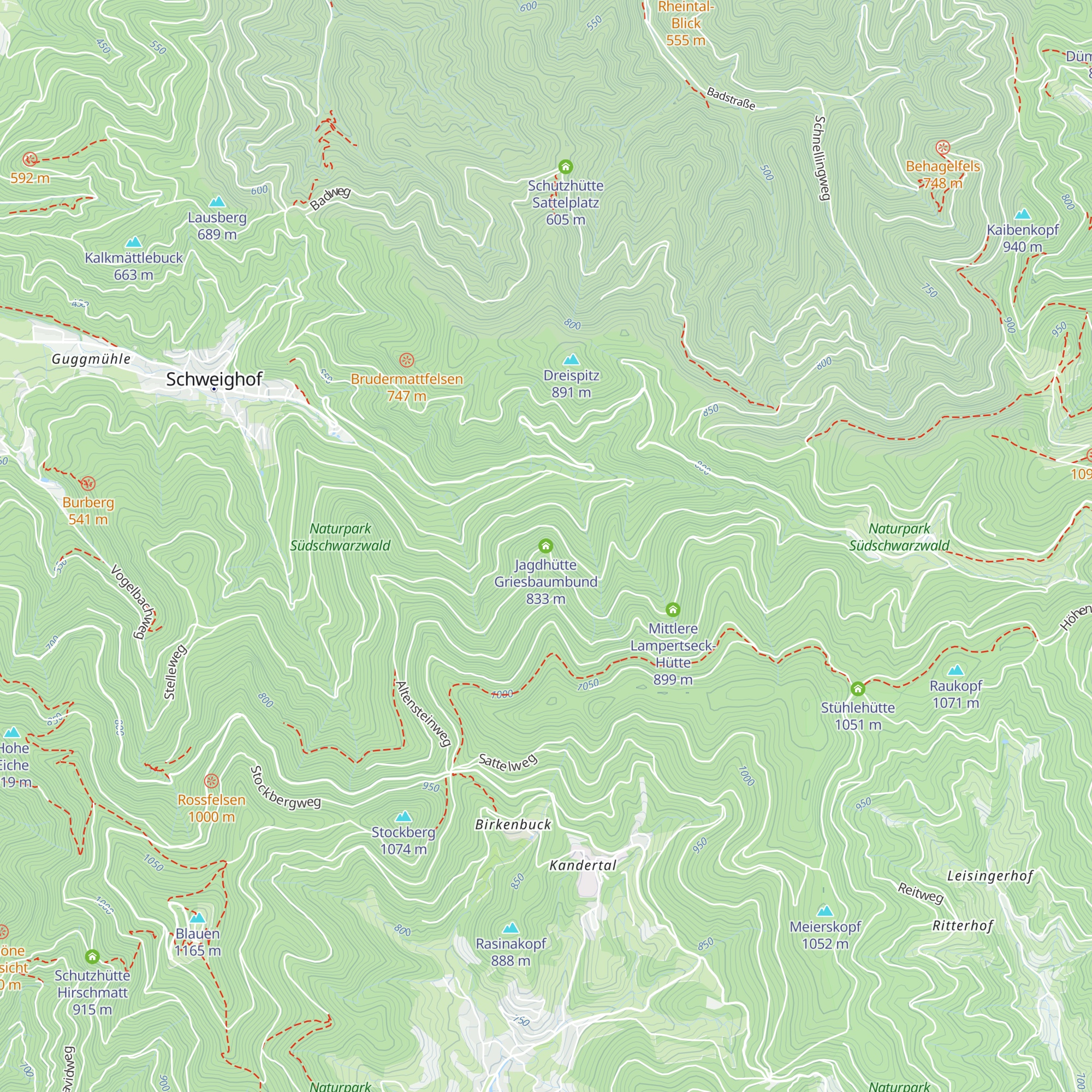 Jagdhütte Griesbaumbund map