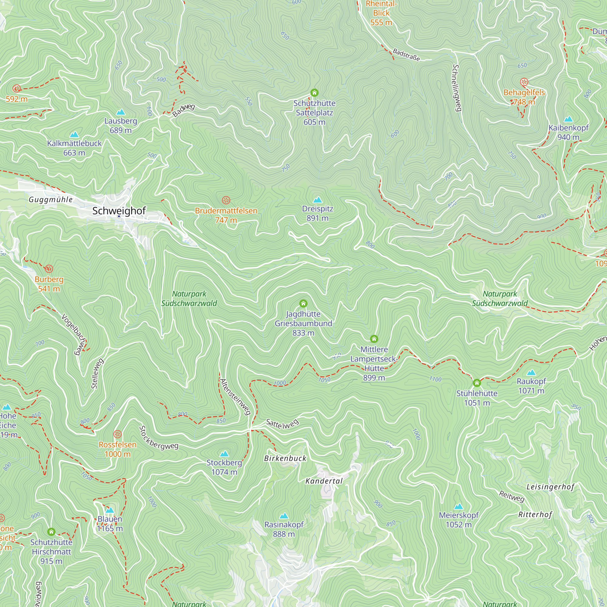 Jagdhütte Griesbaumbund map