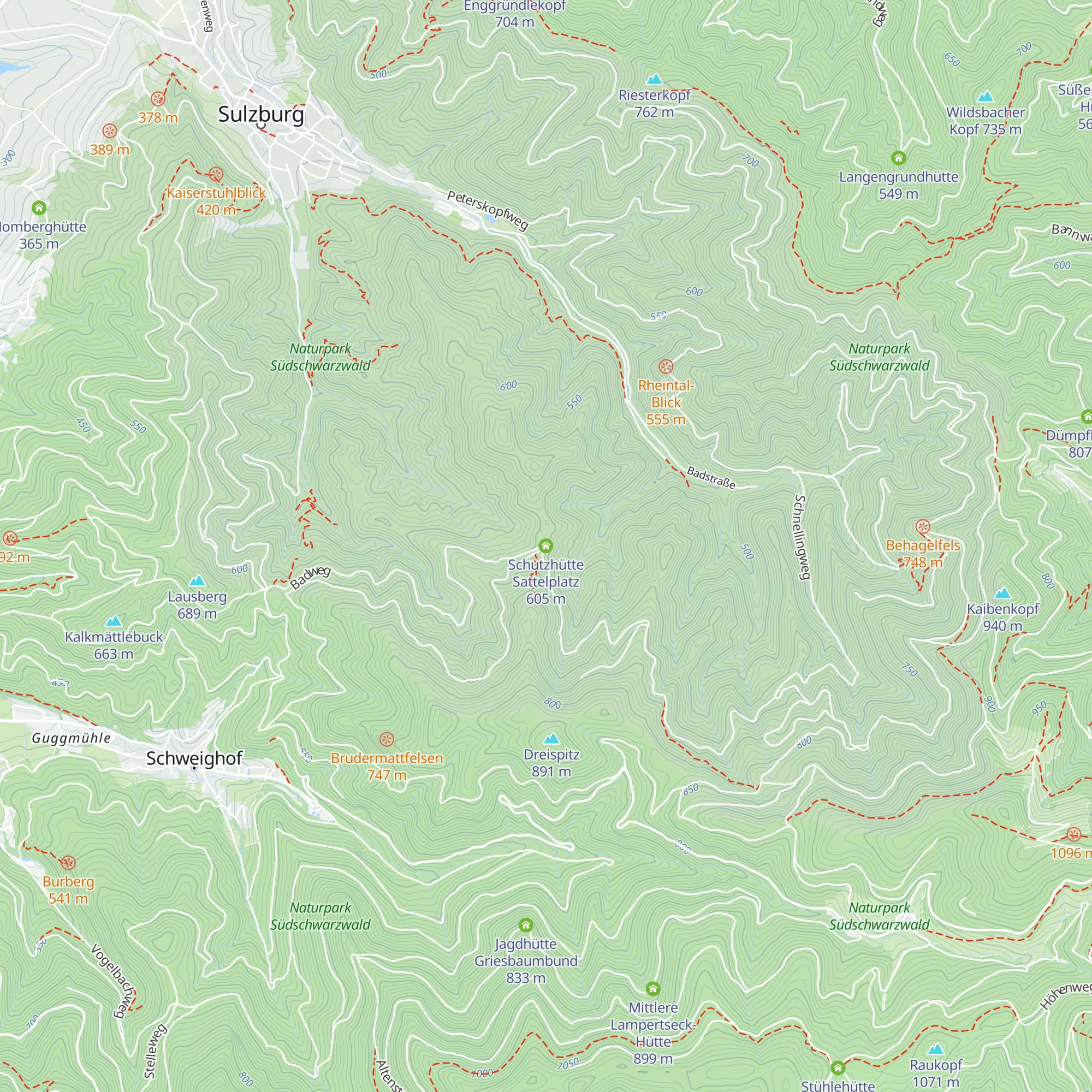Schutzhütte Sattelplatz map