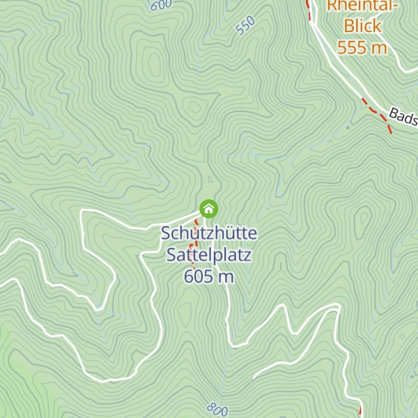 Map of Schutzhütte Sattelplatz