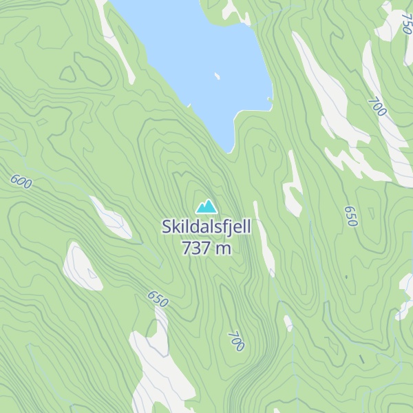 Map of Skildalsfjell