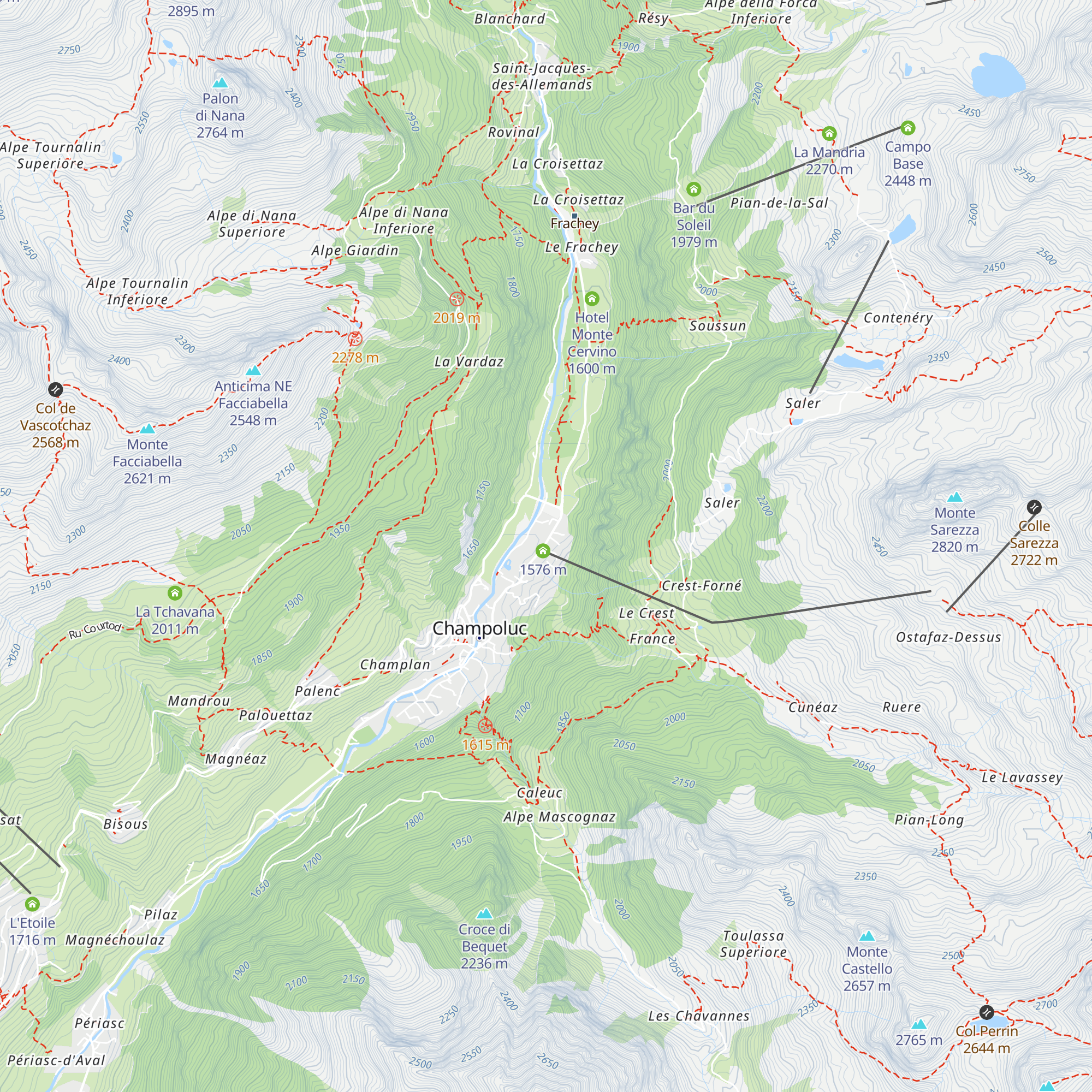 Le Sapin map