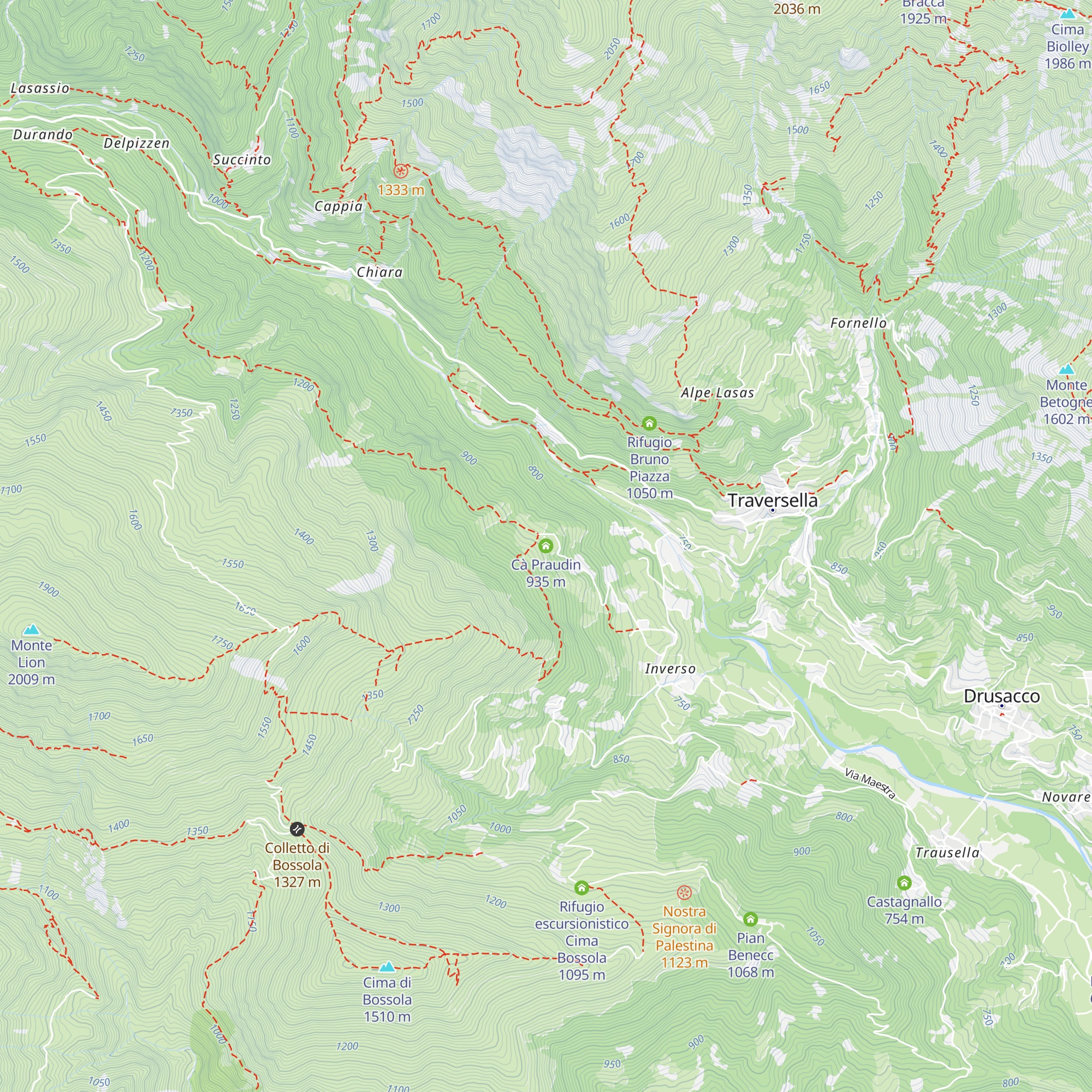 Cà Praudin map