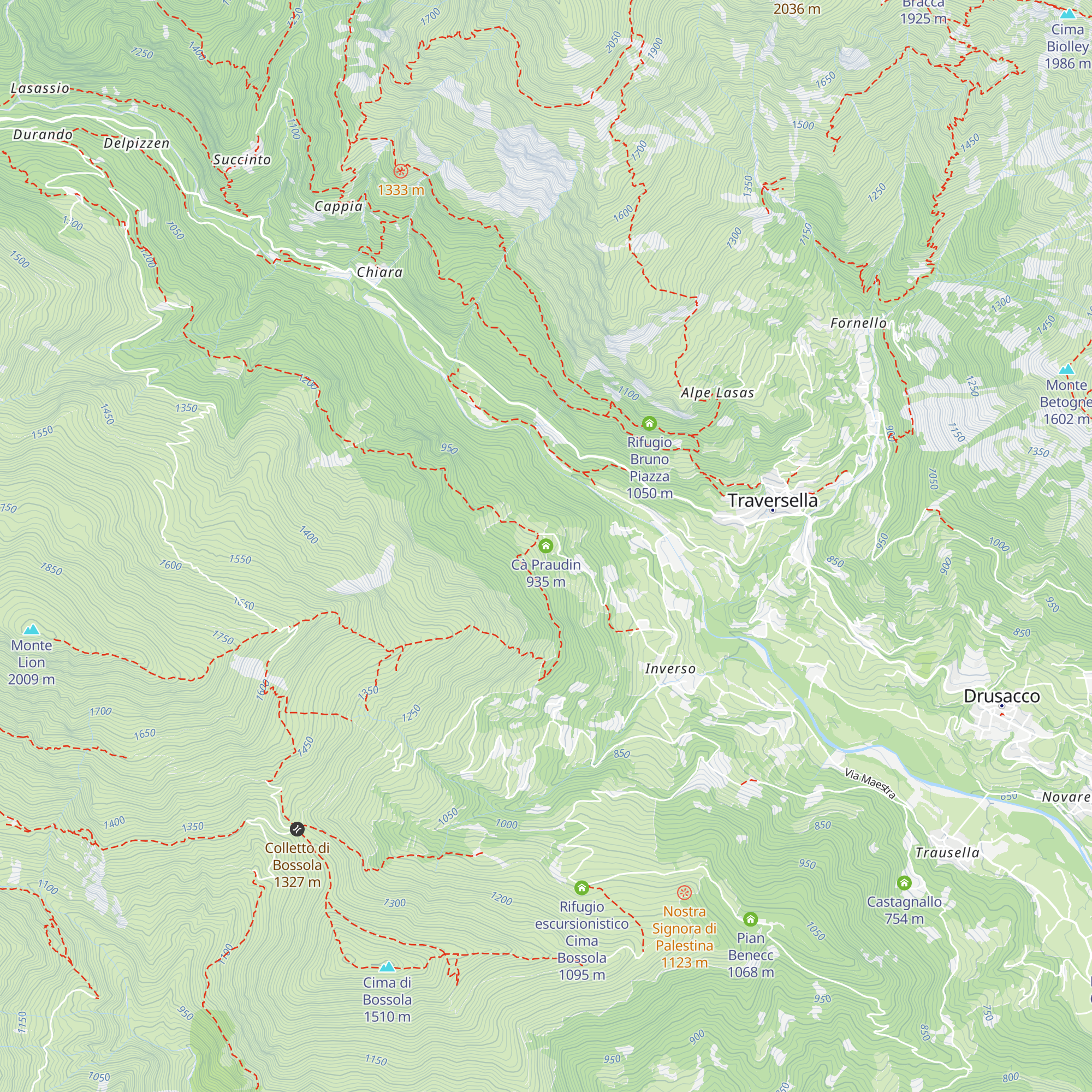 Cà Praudin map