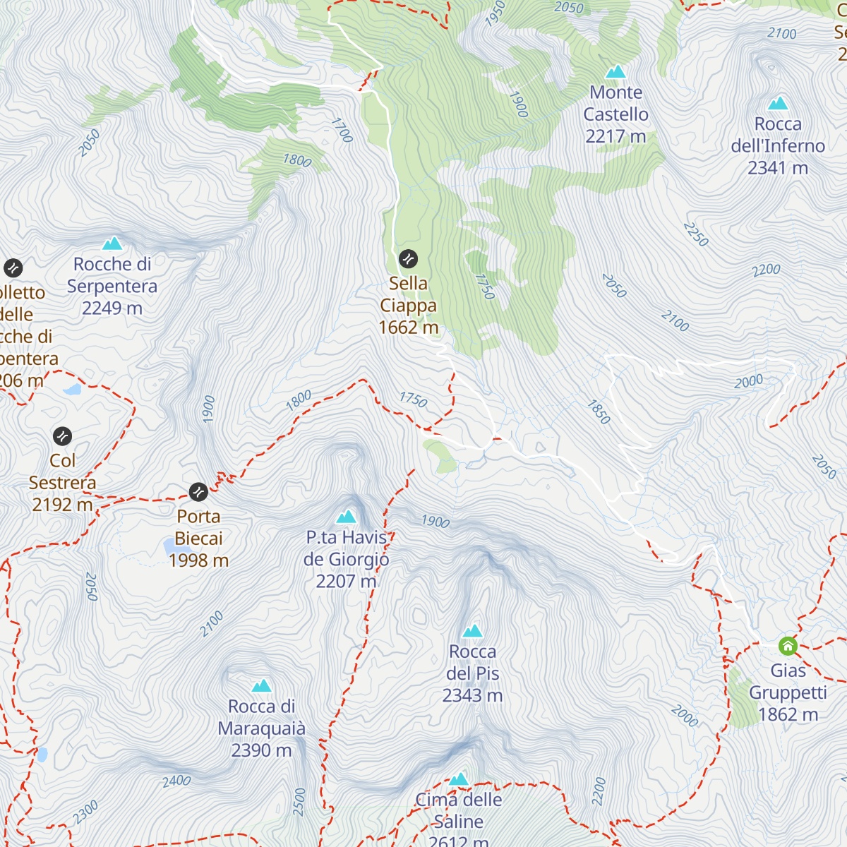 Rifugio Mondovì - Havis De Giorgio map