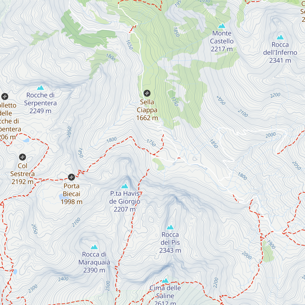 Rifugio Mondovì - Havis De Giorgio map