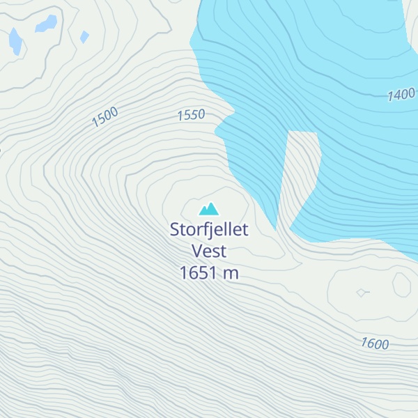 Map of Storfjellet Vest